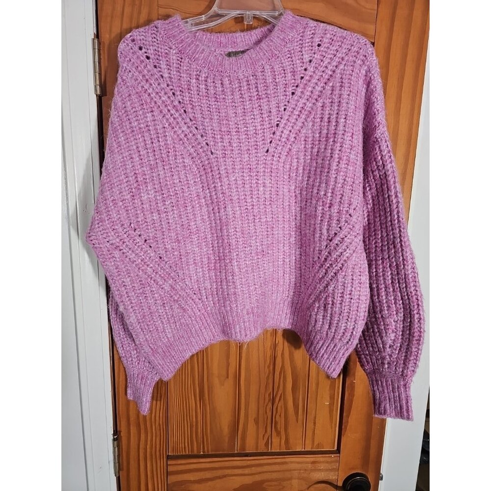 Lilla P Airspun Ribbed Pullover Sweater Freesia Pink Small. (HL166) - Picture 2 of 5